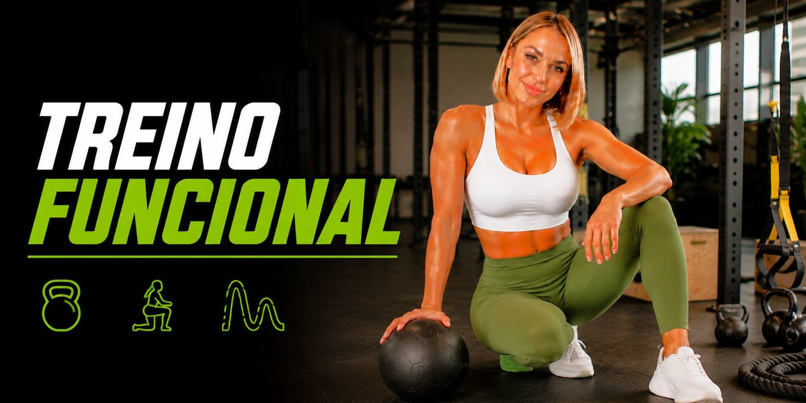 Treino funcional em ambiente moderno