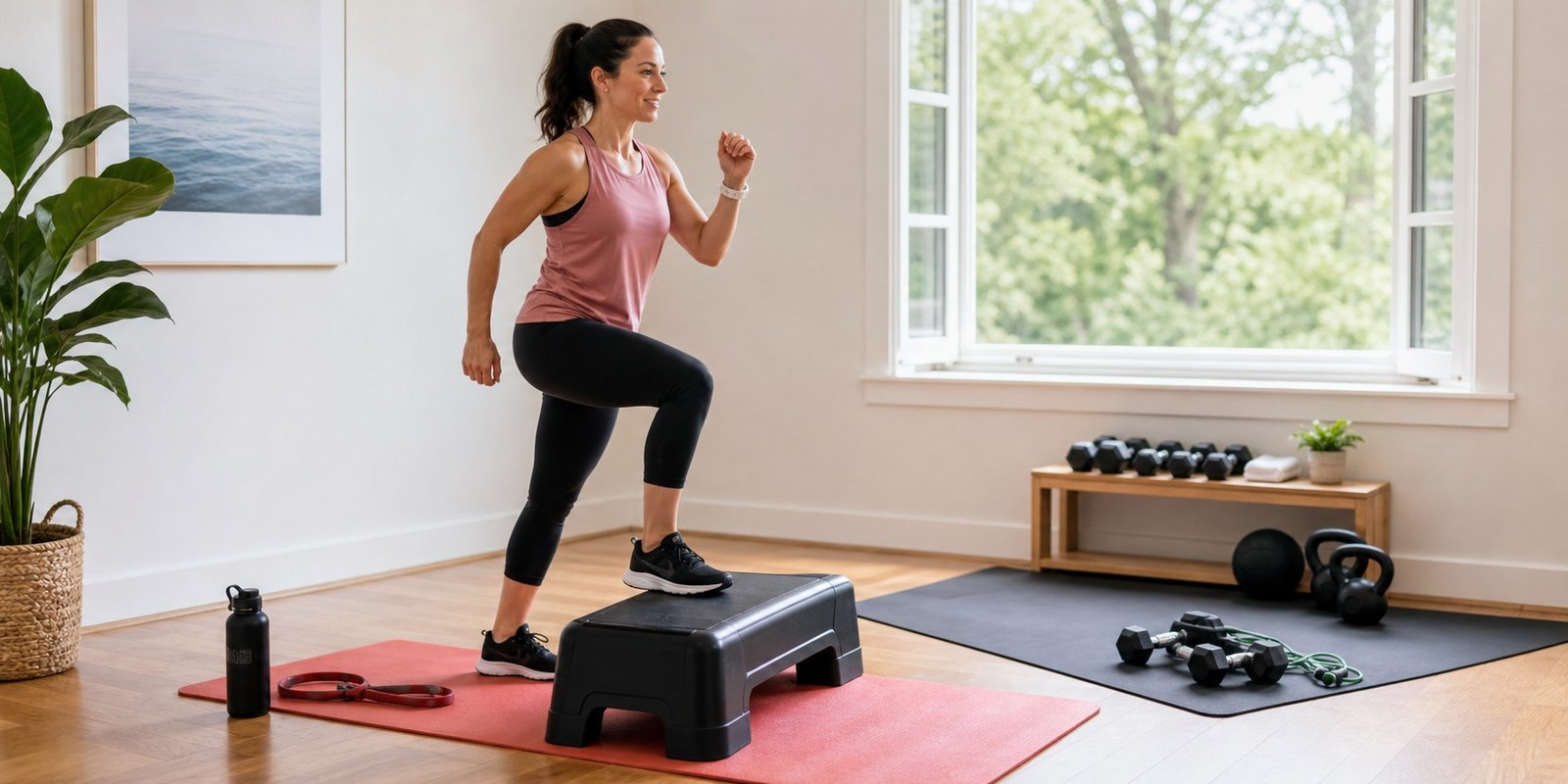 Pessoa fazendo cardio de baixo impacto como alternativa segura ao HIIT para reduzir gordura corporal.