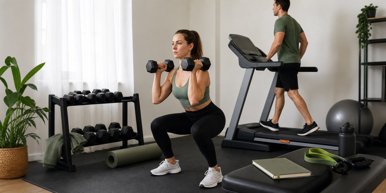 Pessoa combinando cardio e musculação para perder barriga e preservar massa muscular.