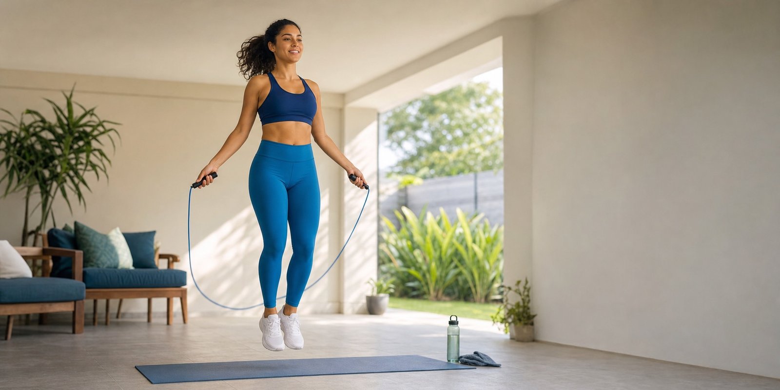 Benefícios do Cardio Pulando Corda em Casa Hoje