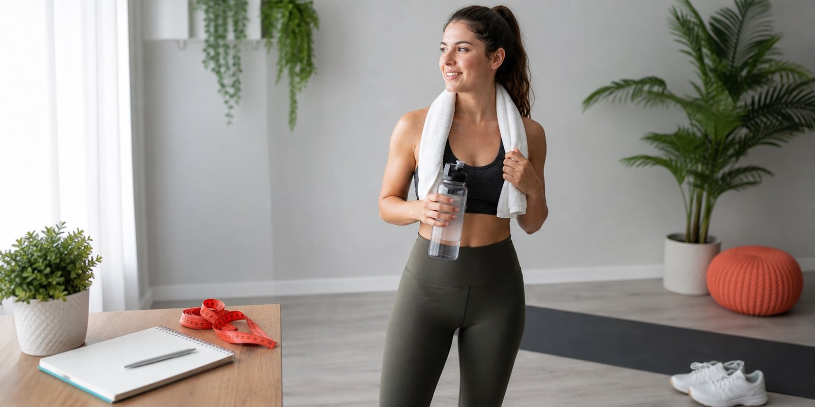 Pessoa acompanhando o progresso do cardio para queimar gordura abdominal sem promessa de perda localizada.