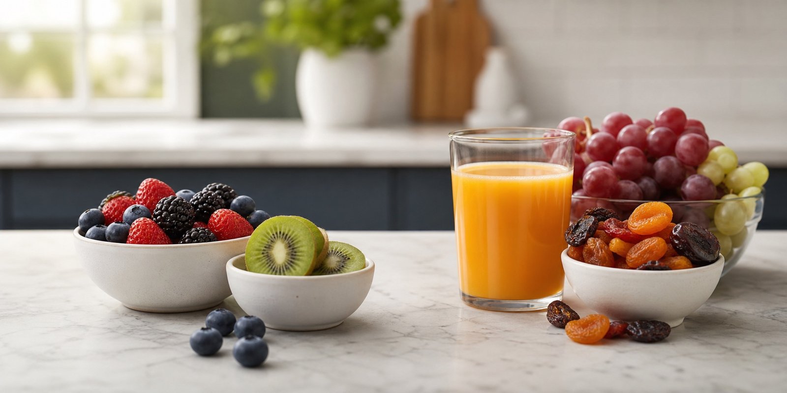 Comparação entre fruta inteira, suco, fruta seca e porção grande em dieta low carb.