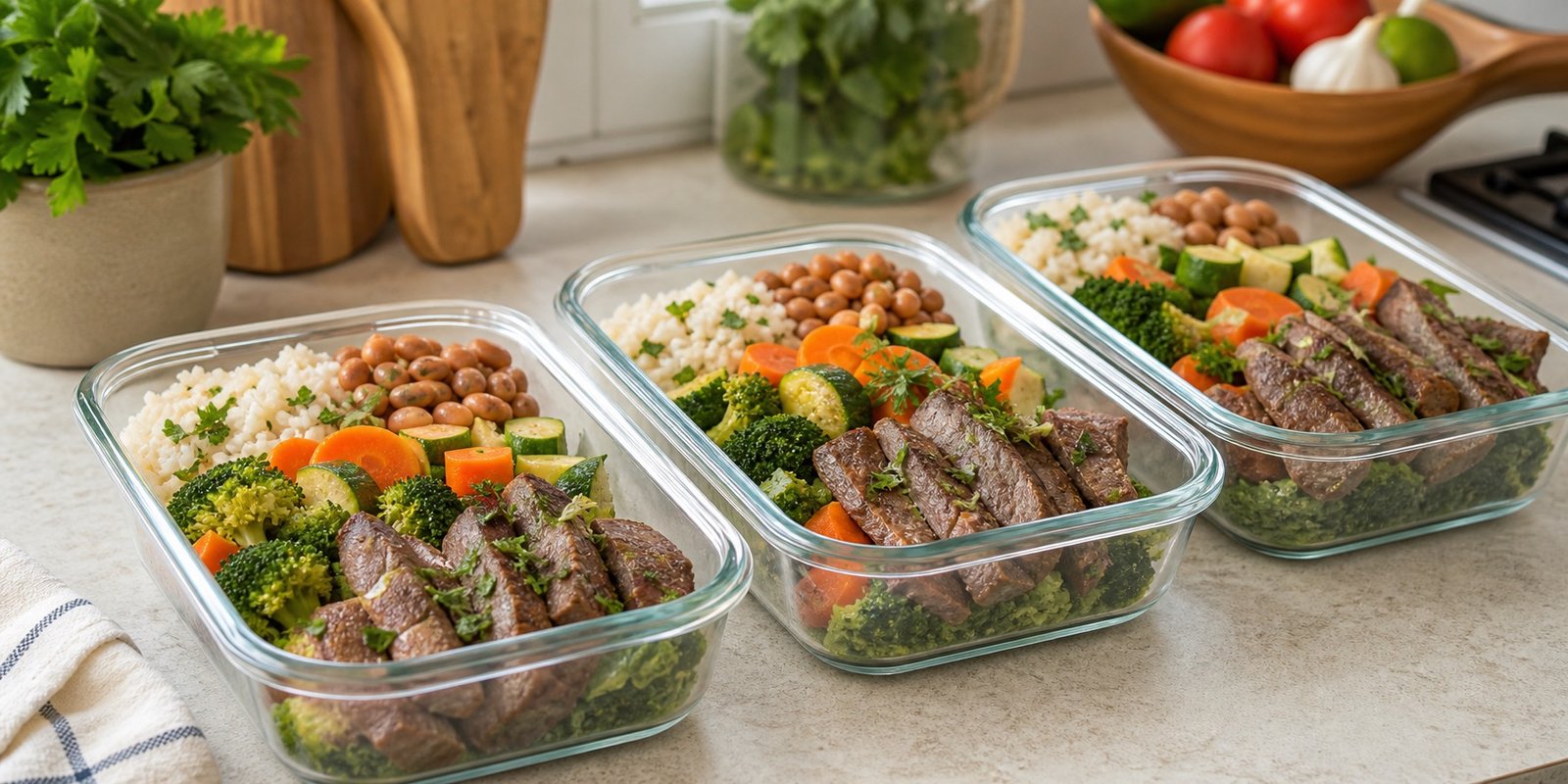 Marmita Fitness com Iscas de Carne e Legumes Fit