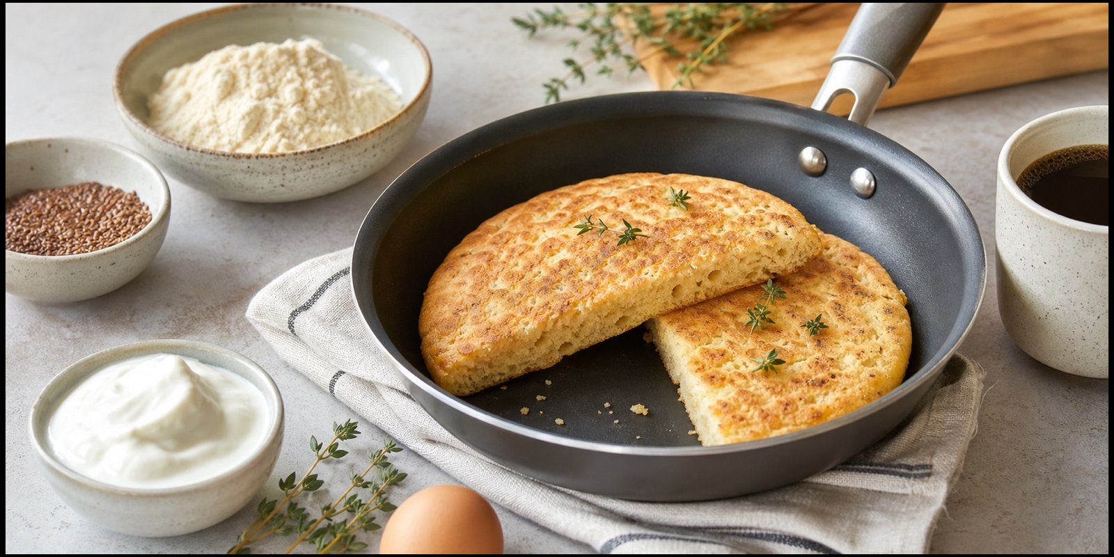 Como Fazer Pão de Frigideira Low Carb Muito Fácil