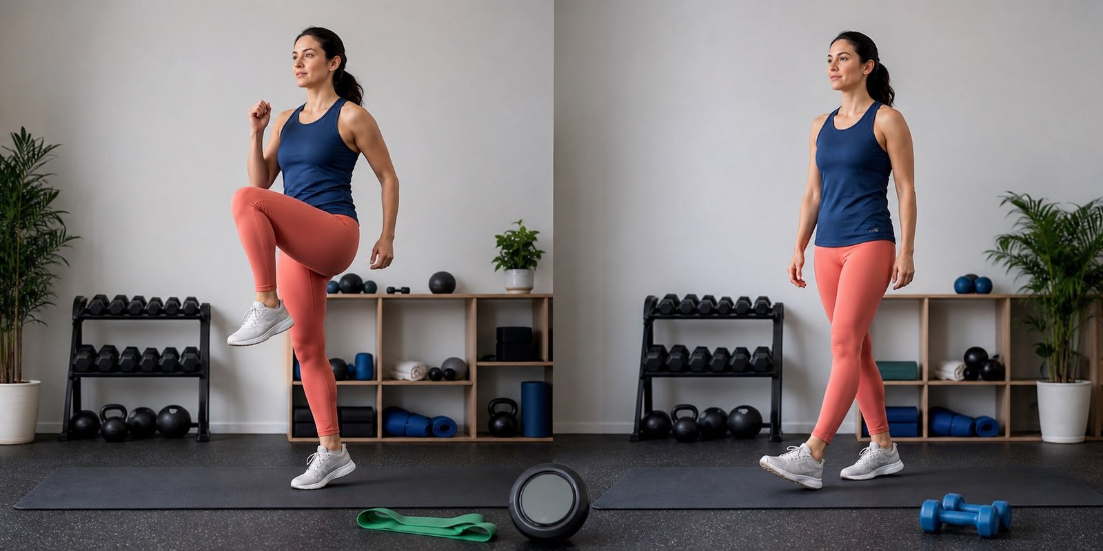 Exercício intervalado mostrando como funciona um treino HIIT de 15 minutos.