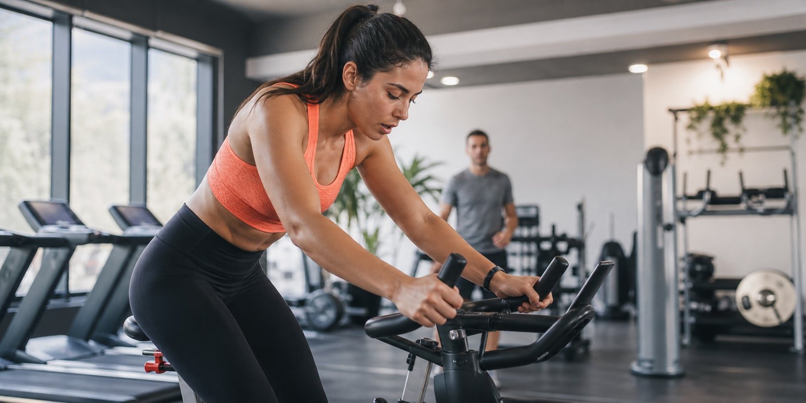 Pessoa controlando a intensidade do cardio para queimar gordura abdominal de forma segura.