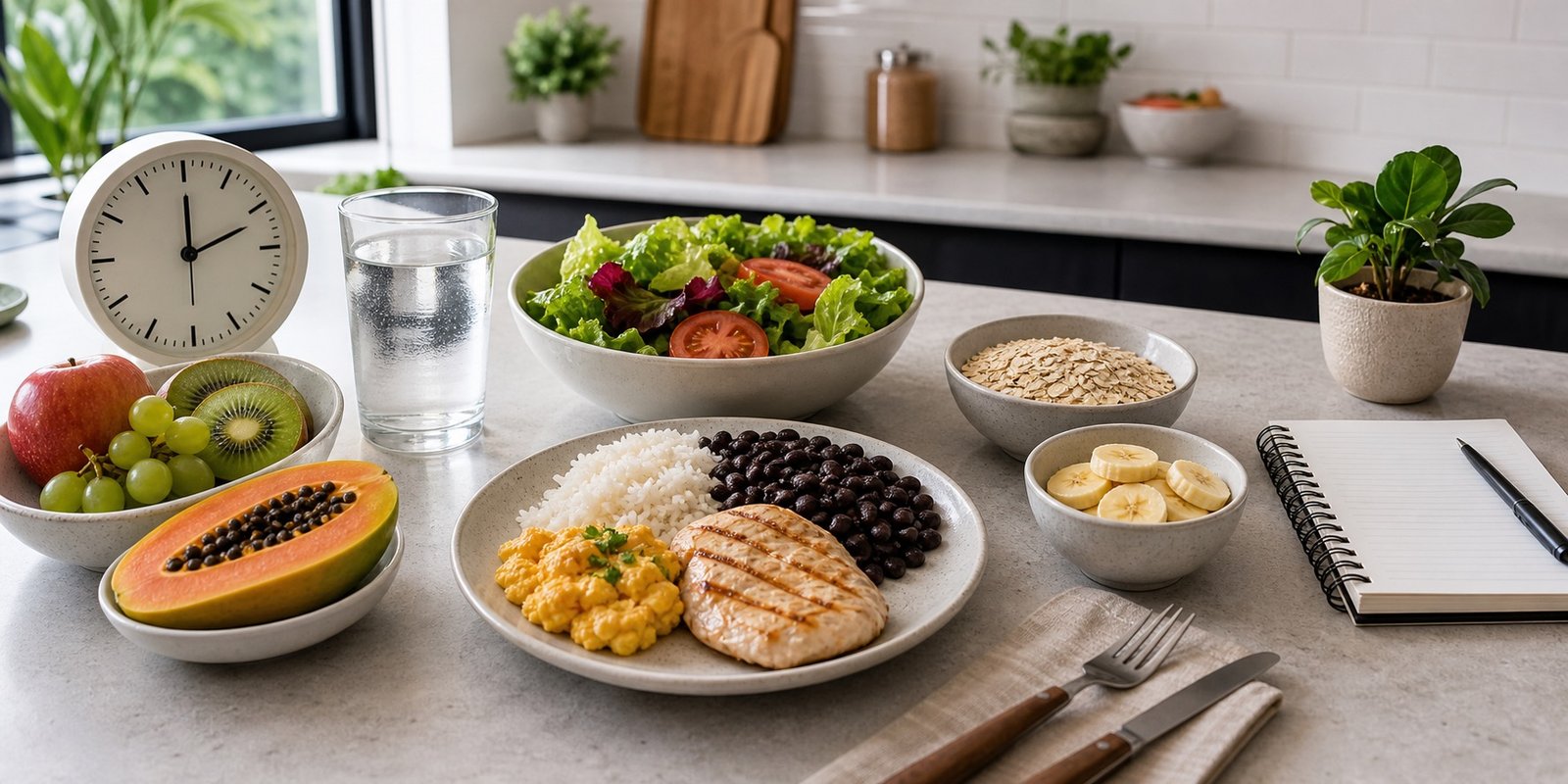Método 4 blocos para janela alimentar jejum intermitente