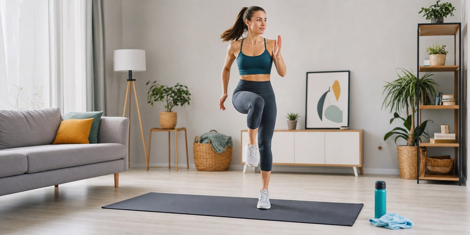 Cardio de 10 minutos intenso em casa sem equipamento e com técnica controlada.