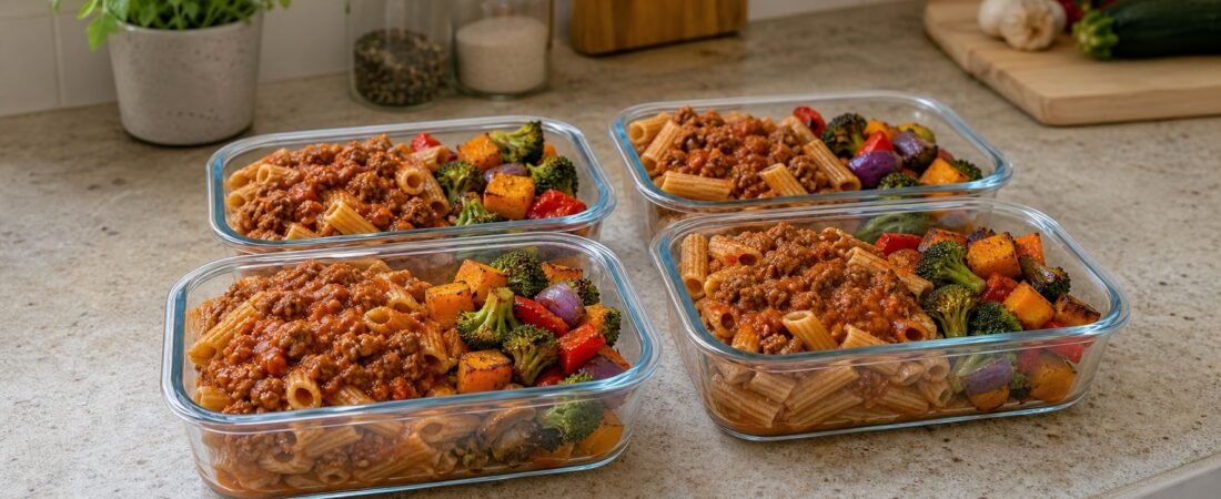 Marmita de Macarrão Integral e Carne Moída sem Ressecar