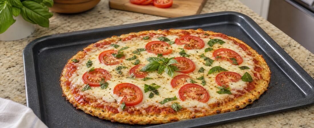 Pizza Low Carb com Massa de Frango que Não Desmancha