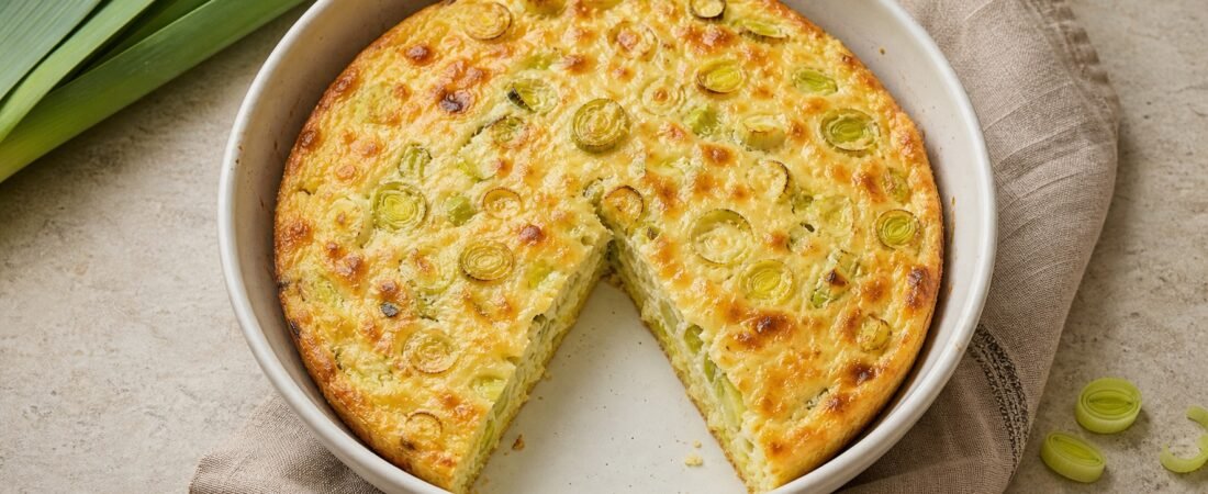 Quiche Low Carb de Alho-Poró: Receita Firme e Cremosa