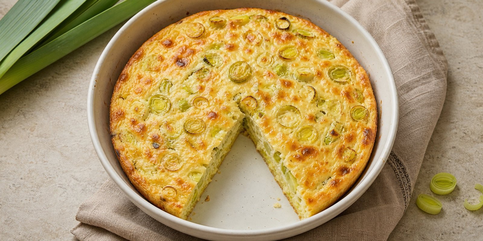 Quiche Low Carb de Alho-Poró: Receita Firme e Cremosa