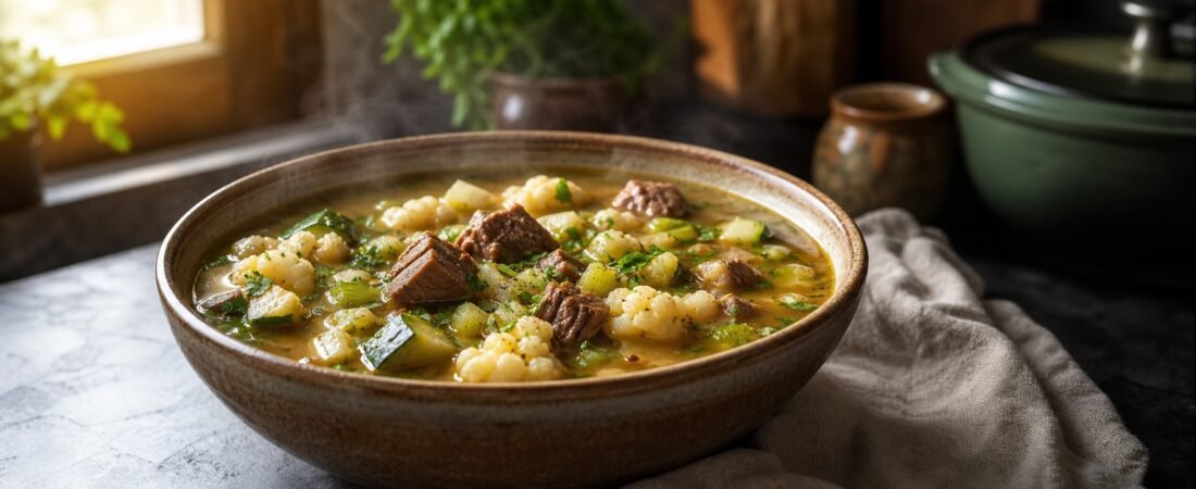 Sopa Cetogênica de Carne: Receita Cremosa sem Farinha