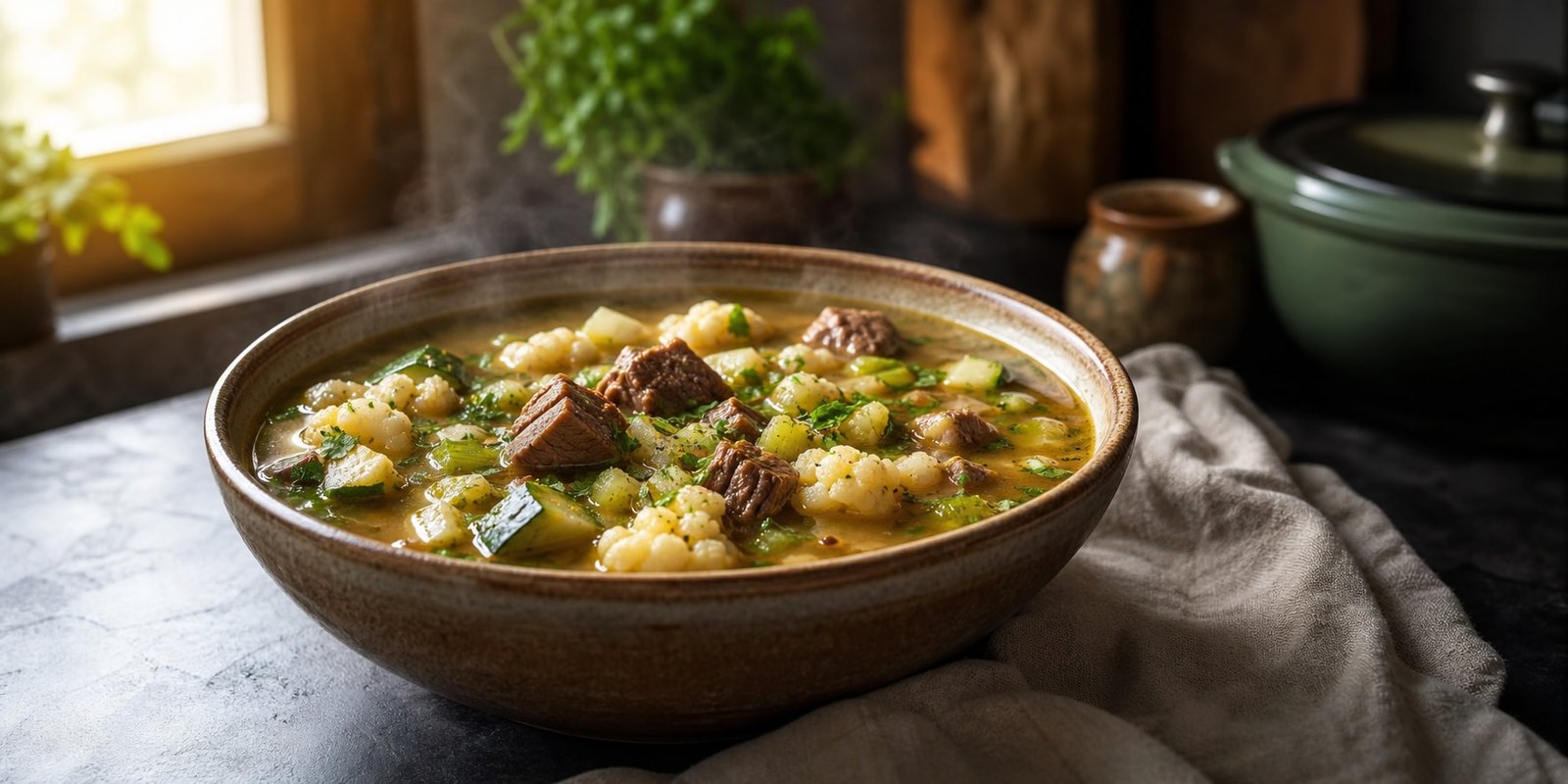Sopa Cetogênica de Carne: Receita Cremosa sem Farinha