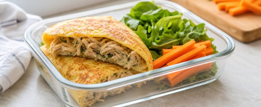 Marmita de Crepioca com Frango: Lanche que Sustenta