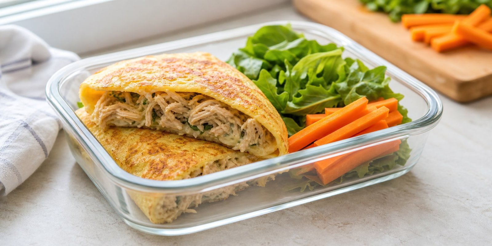 Marmita de Crepioca com Frango: Lanche que Sustenta