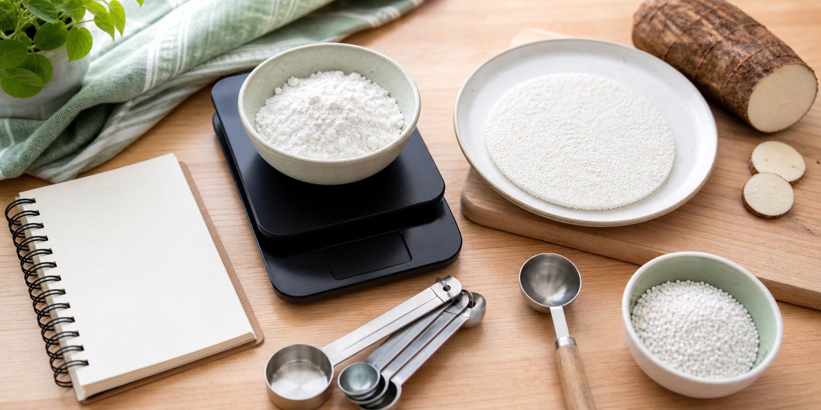 Goma de tapioca em porção medida para explicar se tapioca é low carb na prática.